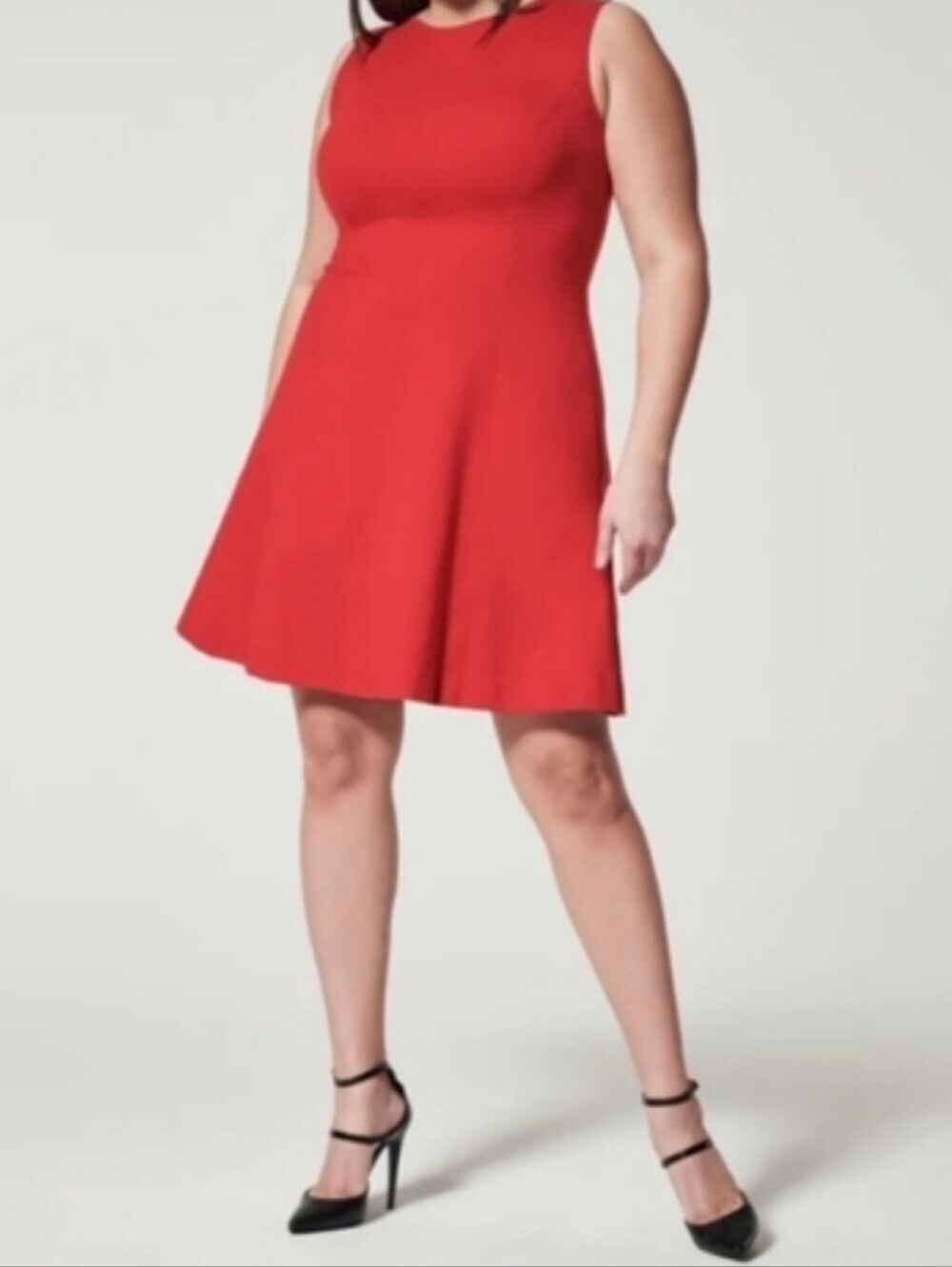 SPANX NWT The Perfect Fit & Flare True Red Dress Size XL.